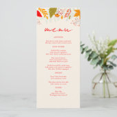 Menu Moderne automne brillant Floral Simple Mariage ivo (Debout devant)