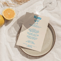 Moderne Bleu à la main Mariage rétro tiré