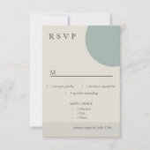 Menu Moderne Boho Géométrique Abstrait Vert Gris (Devant)