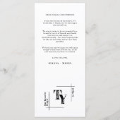 Menu Moderne Chic Dusty Green Minimal Merci Mariage (Dos)