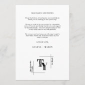 Menu Moderne Chic Viva Magenta Minimal Merci Mariage (Dos)