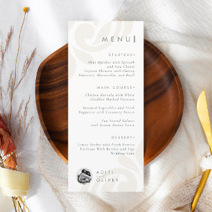 Menu Moderne Classique Rustique Chic Élégante Typograph