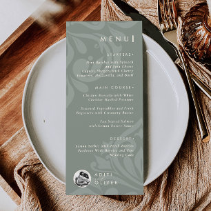 Menu Moderne Classique Rustique Typographie Damassée Ph