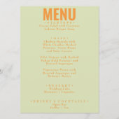 Menu Moderne Classy Bright Whimsical Mariage unique (Devant)