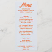 Menu Moderne Coloré Gras Funky Retro les années 70 Mari (Devant)