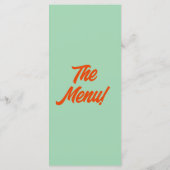 Menu Moderne Coloré Gras Funky Retro Mariage Super (Dos)