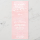 Menu moderne couleur rose vif mariage (Devant)