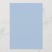 Menu Moderne de Baptême pour Garçon Croix Bleu Béb (Dos)