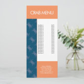 Menu Moderne de Fruits de Mer et de Crabe pour Res (Debout devant)
