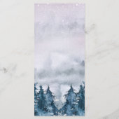 Menu Moderne de la Forêt Bleue en Aquarelle d'Hive (Dos)