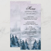 Menu Moderne de la Forêt Bleue en Aquarelle d'Hive (Devant / Derrière)