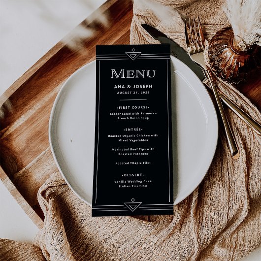 Menu Moderne Déco | Noir Riche