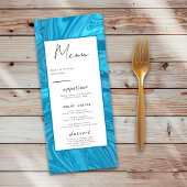 Menu Moderne Design tendance Bleu Vagues Abstrait Maria