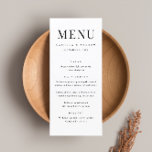 Menu Moderne Elegant Type Mariage noir et blanc<br><div class="desc">Un menu simple,  moderne,  mariage noir et blanc.</div>