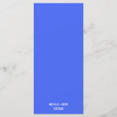 Menu Moderne Funky Whimsical Bleu Main Tirée Bow (Dos)