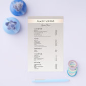 Menu Moderne Gold Stripe Hair Salon-prijslijst (Enkel)