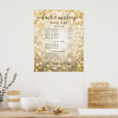 Menu Moderne goudlampjes zout Poster (Keuken)