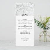 Menu moderne mariage en marbre (Debout devant)