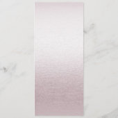 Menu moderne Mariage rose blanc (Dos)