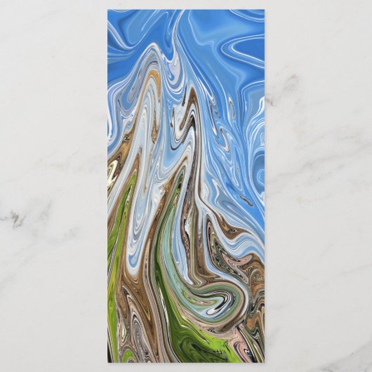 Menu Moderne minimal bleu ciel Whimsical Abstrait Maria (Dos)