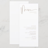 Menu Moderne minimaliste Élégant Mariage classique (Devant / Derrière)