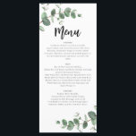 Menu Moderne minimaliste eucalyptus simple élégant mari<br><div class="desc">Un eucalyptus minimal moderne menu de mariage simple et élégant</div>