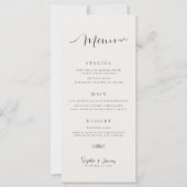 Menu Moderne Minimaliste Mariage (Devant)