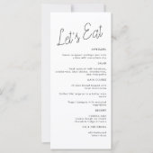 Menu Moderne Minimaliste Mariage (Devant)