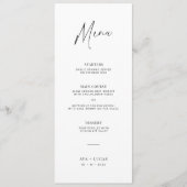 Menu Moderne minimaliste Mariage Trois Plats Dîner (Devant)