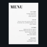 Menu moderne minimaliste modifiable noir et blanc<br><div class="desc">Menu moderne minimaliste modifiable noir et blanc</div>