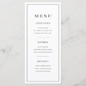 Menu Moderne minimaliste noir et blanc (Devant)