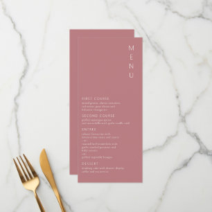 Menu Moderne minimaliste Rose Dusty