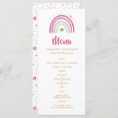 Menu Moderne regenboog op feestdag (Voorkant / Achterkant)