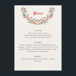 Menu Moderne Romantique Élégant Mariage de couronne flo<br><div class="desc">Belle Invitation à célébrer des occasions spéciales et des festivals vient avec digital et E-invitation selon votre demande. Nous aimerions reproduire nos conceptions pour fabriquer plusieurs produits comme des cartes rsvp, des enveloppes étiquettes, et plus encore. La personnalisation est disponible pour l'impression sur demande à l'adresse info@shamaurcreatif@gmail.com. Vous êtes impatients...</div>