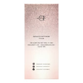 Menu Moderne Roos Gold Glitter Spa Salon Price Lis (Voorkant)