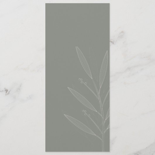 Menu Moderne Sage Vert Arrière - plan Graduation (Dos)