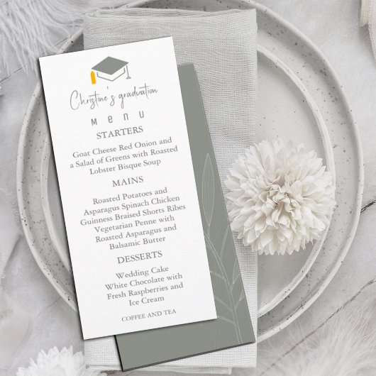 Menu Moderne Sage Vert Arrière - plan Graduation