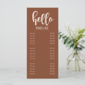 Menu Moderne Simple Earth Tones Nails Salon Prix (Debout devant)