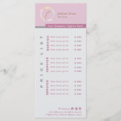 Menu Moderne simple Hologramme Monographie rose Prix (Devant)