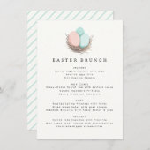 Menu Moderne simple Pastel Brunch de Pâques (Devant / Derrière)