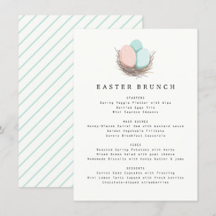 Menu Moderne simple Pastel Brunch de Pâques
