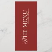 Menu Moderne Simple Vieux Argent Gras Mariage Rouge Dîn (Dos)