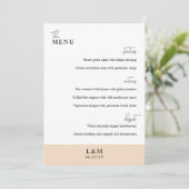 Menu Moderne Stylish Pearl & Mariage blanc (Debout devant)