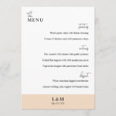 Menu Moderne Stylish Pearl & Mariage blanc (Devant)