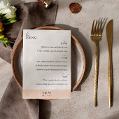 Menu Moderne Stylish Pearl & Mariage blanc