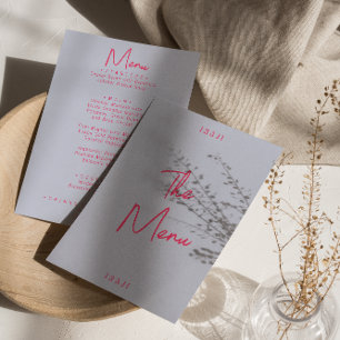 Menu Moderne Whimsical coloré brillant Mariage rétro
