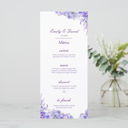 Menu modifiable, Menu Mariage, Baby shower, Bridal (Debout devant)