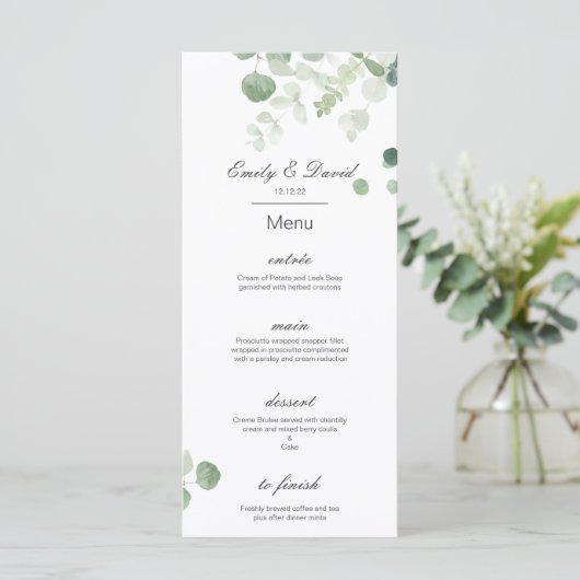Menu modifiable, Menu Mariage, Baby shower, Bridal (Debout devant)