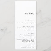 Menu Moins moderne de typographie Mariage Monogram Clas (Devant)