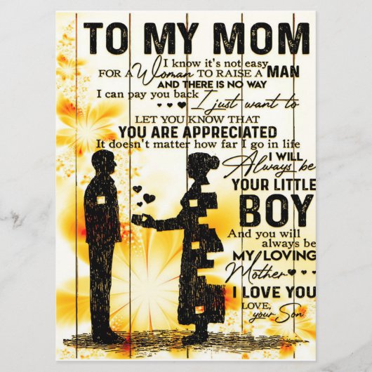 Menu Mon Fils À Maman Cadeau Pour Maman, Maman Idée Cad (Devant)